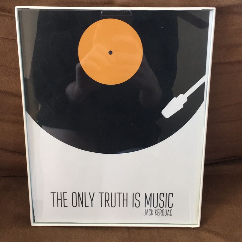 White Framed Music Quote
